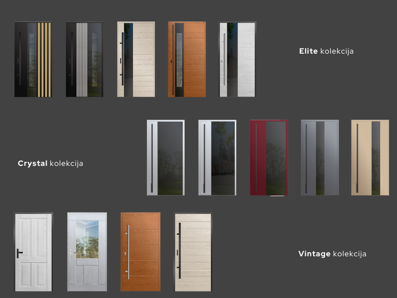 ULTIMATE linijos kompozitinių durų kolekcijos – modernus dizainas ir aukšta kokybė