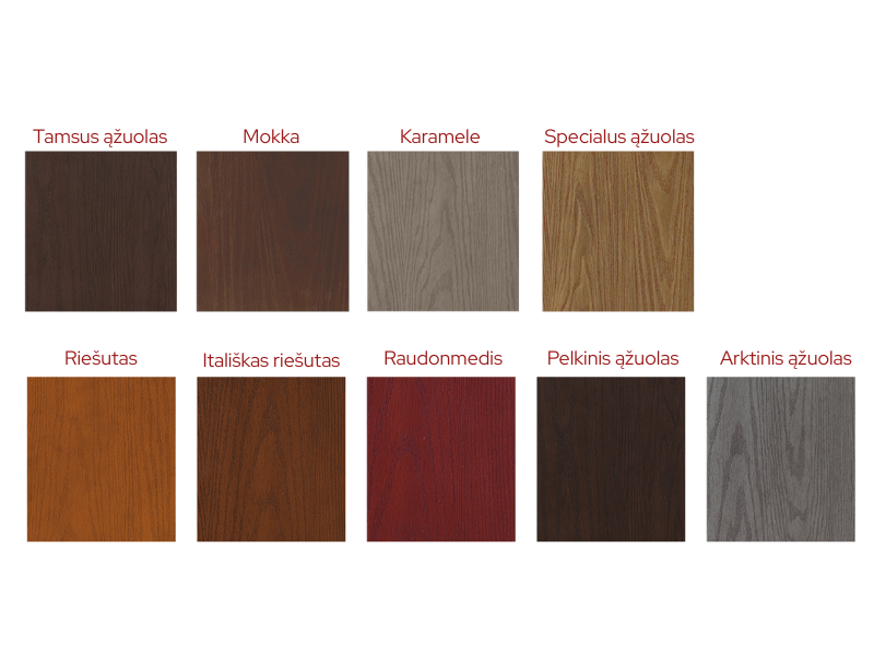 Visi tamsios medžio imitacijos dažytų kompozicinių durų dekorai – VIKKING durys moderniems ir klasikiniams namams